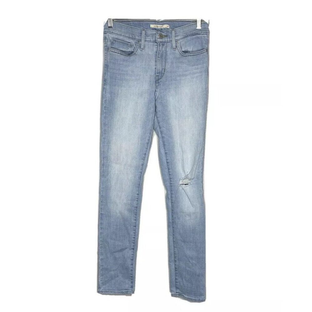 Levis Slimming Skinny Distressed Jeans 27